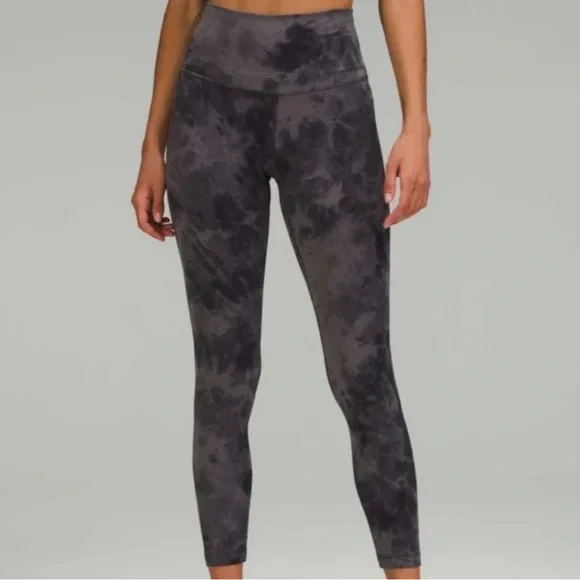 RBX Black and Gray tie dye High-Rise Leggings - Picture 1 of 8